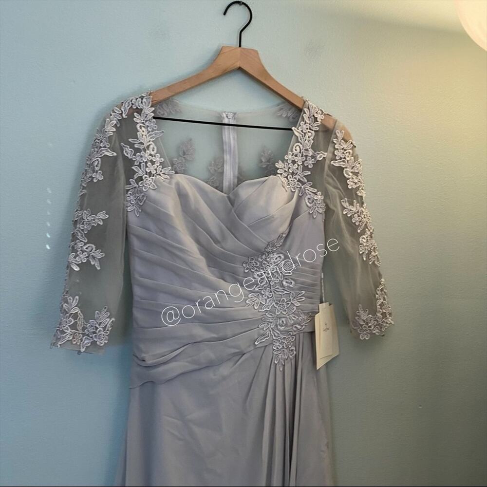 NWT LANTING Gray Bridesmaid Dress - Picture 10 of 12